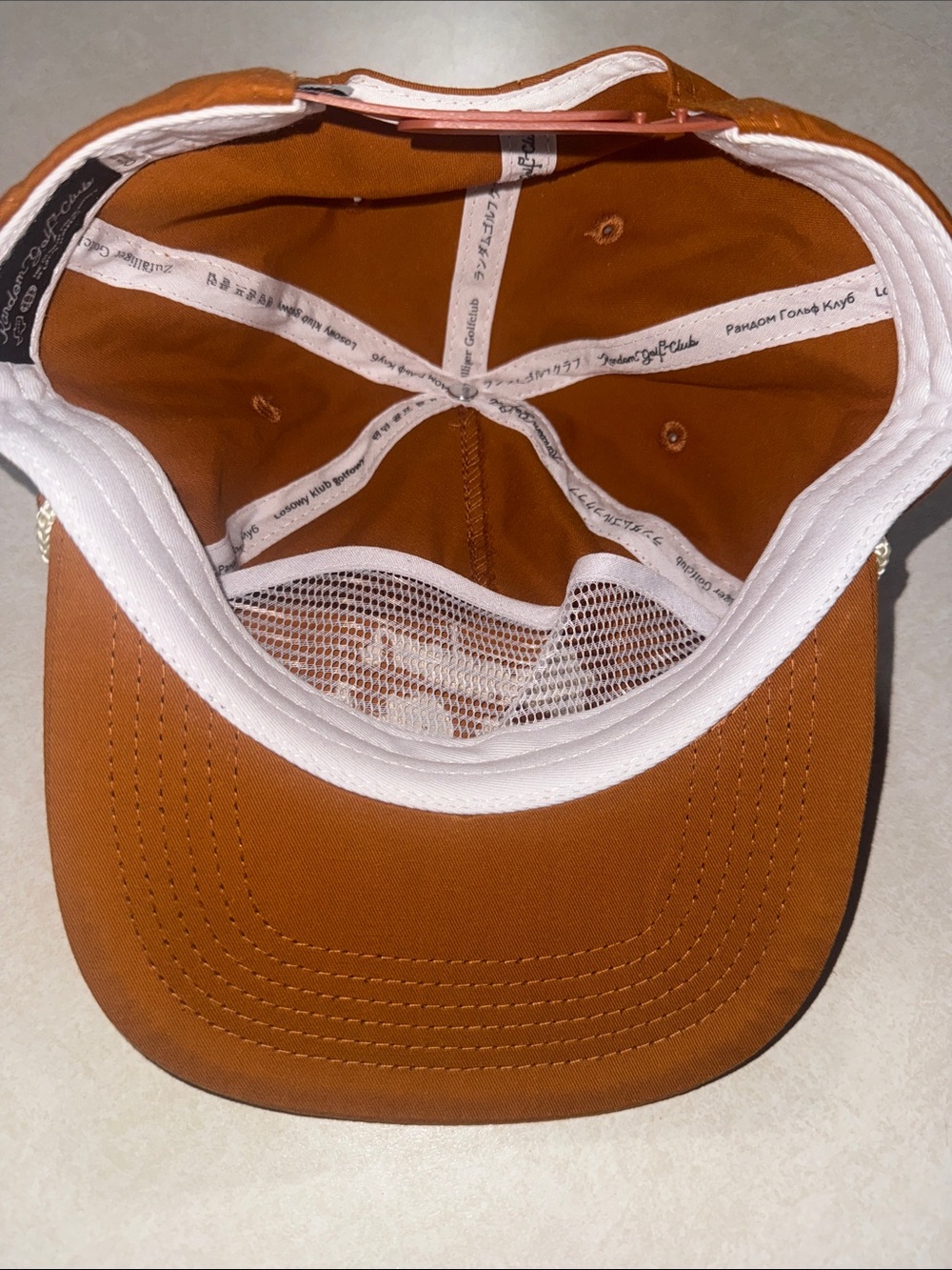 Random Golf Club Orange Rope-Trim Cap - Picture 5 of 7